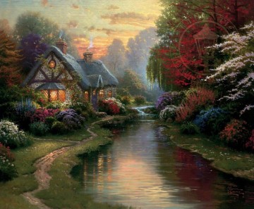 A Quiet Evening Thomas Kinkade Oil Paintings